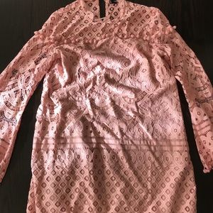 Pink lace dress